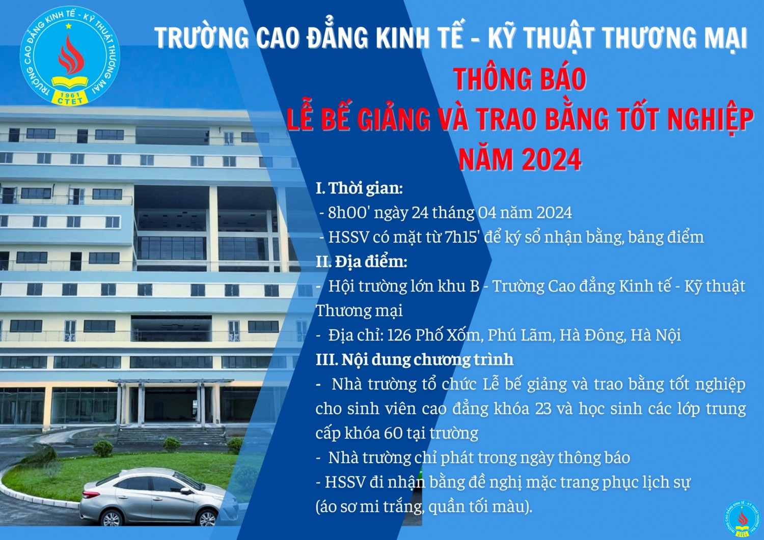 THÔNG BÁO PHÁT BẰNG 2024